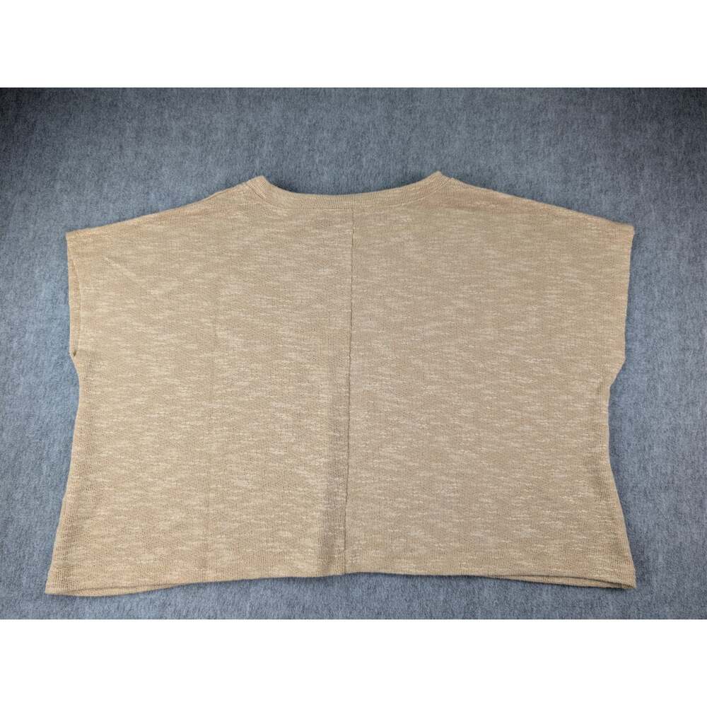 Zenana Beige Lightweight Knit Sleeveless Boxy Top Women's M Minimalist - Picture 6 of 6